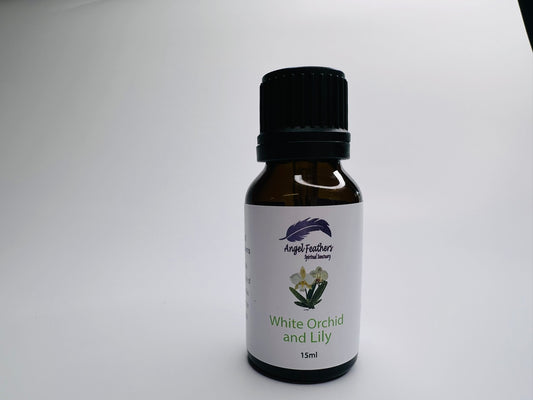 White Orchid and Lily, Crystal Infused Blended Fragrance Oil 15ml